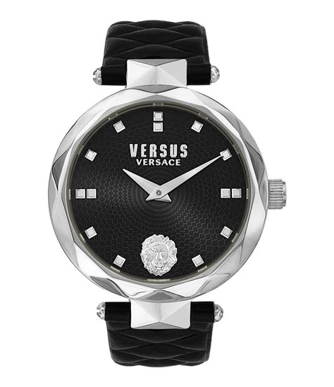 Versus by Versace Women's Covent Garden Black Leather Strap 